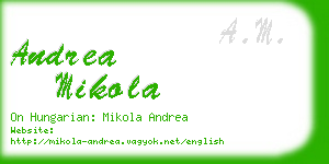 andrea mikola business card